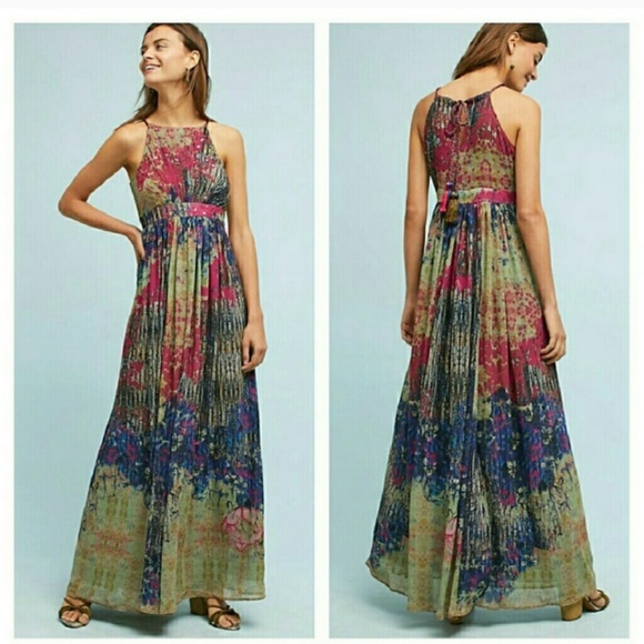 Anthropologie Dresses & Skirts - NWT Gorgeous Anthropologie Maxi Boho Beaded Dress